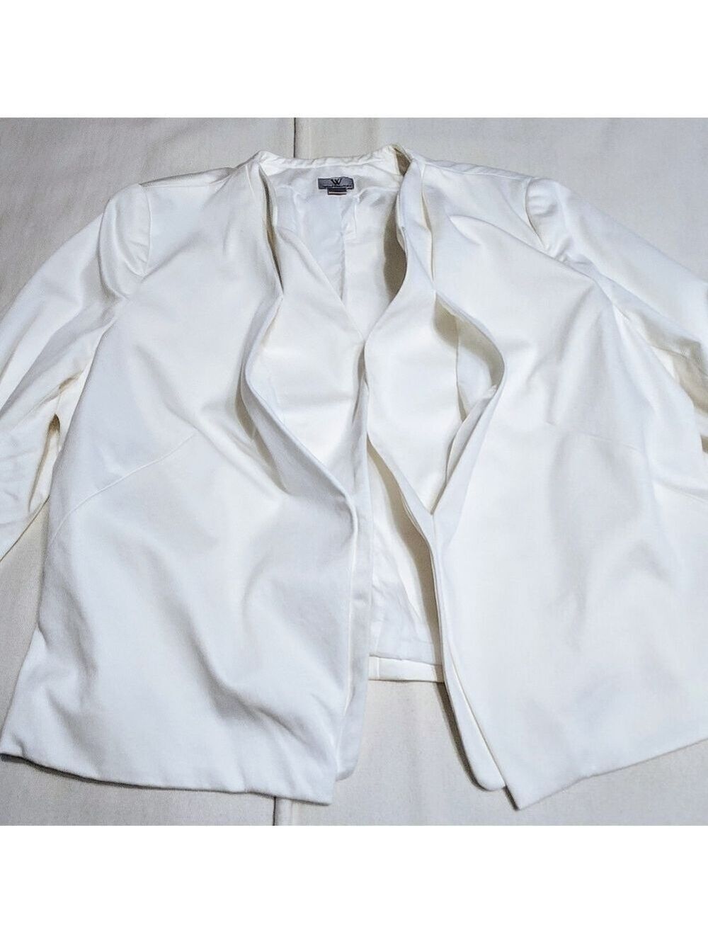 Worthington White Blazer Jacket Open Front Long Sleeve Extra Large - Picture 8 of 11